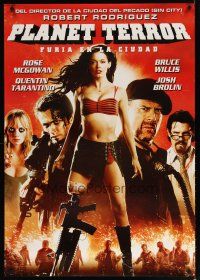 8g013 PLANET TERROR DS Argentinean '07 Robert Rodriguez, Grindhouse, sexy Rose McGowan w/gun leg!