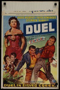 8g556 DUEL AT SILVER CREEK Belgian '52 Audie Murphy & Stephen McNally dared the outlaw guns!