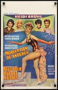 8g558 EINE HUBCHER ALS DIE ANDERE Belgian '61 great full-length art of sexy Heidi Bruhl!