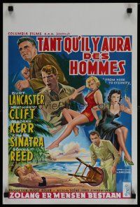 8g564 FROM HERE TO ETERNITY Belgian '53 Burt Lancaster, Kerr, Sinatra, Donna Reed, Clift!