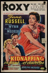 8g565 FUZZY PINK NIGHTGOWN Belgian '57 super-sexy Jane Russell has the billion-dollar shape!