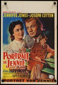 8g606 PORTRAIT OF JENNIE Belgian '50s Joseph Cotten & beautiful Jennifer Jones, different!