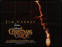 8g192 CHRISTMAS CAROL teaser DS British quad '09 Jim Carrey, Gary Oldman, Colin Firth