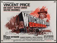 8g195 CONQUEROR WORM British quad '68 Edgar Allan Poe, Vincent Price, Witchfinder General!