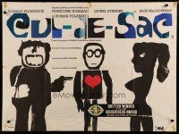 8g197 CUL-DE-SAC British quad '66 Roman Polanski, cool different Jan Lenica artwork!
