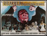 8g200 DRACULA HAS RISEN FROM THE GRAVE British quad '69 Hammer, cool Chantrell art of Lee!