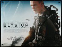8g202 ELYSIUM DS British quad '13 sci-fi action thriller, cool image of Matt Damon!