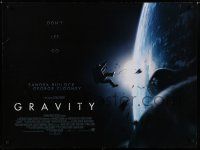 8g210 GRAVITY DS British quad '13 Sandra Bullock, George Clooney, adrift in space!
