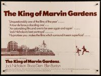 8g216 KING OF MARVIN GARDENS British quad '72 Jack Nicholson in New Jersey, directed by Rafelson!