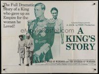 8g217 KING'S STORY British quad '67 Harry Booth English royalty documentary, Duke of Windsor!