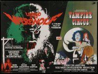 8g219 LEGEND OF THE WEREWOLF/VAMPIRE CIRCUS British quad '75 cool art from horror double-feature!