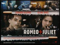 8g240 ROMEO & JULIET DS British quad '96 Leonardo DiCaprio, Claire Danes, Shakespeare remake!