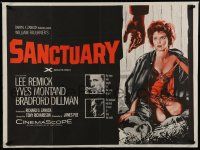 8g242 SANCTUARY British quad '61 Faulkner, art of sexy Lee Remick, truth about Temple Drake!