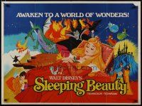 8g244 SLEEPING BEAUTY British quad R1960s Disney fairy tale classic, cool art!