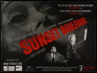 8g246 SUNSET BOULEVARD British quad R03 Wilder classic, William Holden, Gloria Swanson!