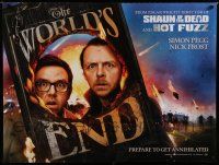 8g256 WORLD'S END teaser DS British quad '12 Simon Pegg, Nick Frost, prepare to get annihilated!