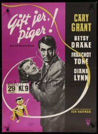 8g773 EVERY GIRL SHOULD BE MARRIED Danish '50 hapless doctor Cary Grant & pretty Diana Lynn!