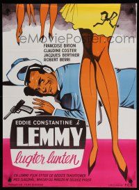 8g797 LADIES' MAN Danish '63 Lemmy pour les dames, art of Eddie Constantine as Lemmy Caution!