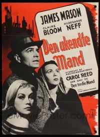 8g804 MAN BETWEEN Danish '54 James Mason is a smooth sinner, Claire Bloom, directed by Carol Reed!