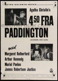 8g810 MURDER SHE SAID Danish '61 detective Margaret Rutherford follows a strangler, Agatha Christie