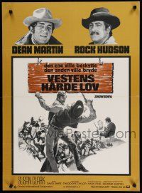 8g830 SHOWDOWN Danish '73 Rock Hudson, Dean Martin, Susan Clark, western!