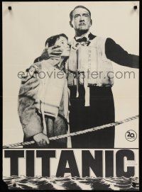 8g841 TITANIC Danish '54 Clifton Webb, Barbara Stanwyck, legendary ship sinking!