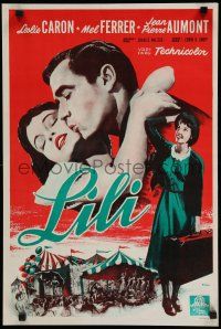 8g061 LILI Finnish '53 you'll fall in love with sexy young Leslie Caron, full-length art!