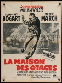 8g270 DESPERATE HOURS French 23x32 '55 Humphrey Bogart, Fredric March, William Wyler!