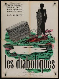 8g271 DIABOLIQUE French 23x32 R60 Simone Signoret & Clouzot in Henri-Georges' Les Diaboliques!