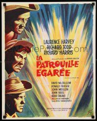 8g328 JUNGLE FIGHTERS French 15x21 '60 different Grinsson art of Laurence Harvey, Todd & Harris!