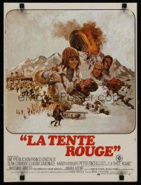 8g335 RED TENT French 15x21 '71 Howard Terpning art of Sean Connery & Claudia Cardinale!