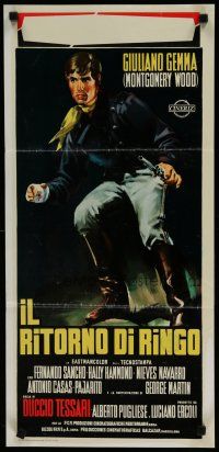 8g116 RETURN OF RINGO Italian locandina '65 Tessari's Il ritorno di Ringo, art of Giuliano Gemma!
