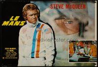 8g080 LE MANS English Italian 26x38 pbusta '71 great images of race car driver Steve McQueen!