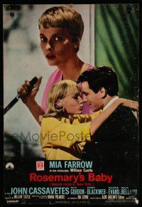 8g089 ROSEMARY'S BABY Italian photobusta '68 Roman Polanski, Mia Farrow w/Cassavetes & knife!