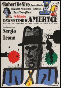 8g419 ONCE UPON A TIME IN AMERICA Polish 27x38 '86 Robert De Niro, Sergio Leone, Mlodozeniec art!