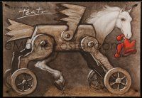 8g431 TARNOWSKI TEATR Polish 27x38 '88 Gorowski art of wooden horse!