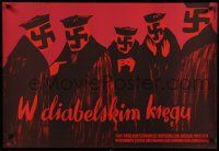8g354 DER TEUFELSKREIS Polish 23x33 '56 Anna Huskowska artwork of Nazis!