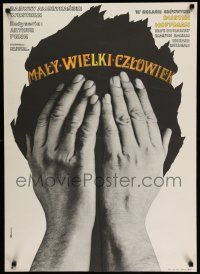 8g378 LITTLE BIG MAN Polish 23x33 '73 Dustin Hoffman as most neglected hero, Truniniski art!