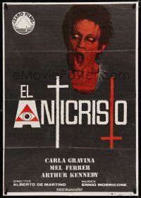 8g036 TEMPTER Spanish '78 L'Anticristo, she was possessed by the Devil, cool different art!