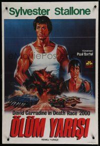 8g038 DEATH RACE 2000 Turkish '76 cross country road wreck, Omer Muz art of Sylvester Stallone!