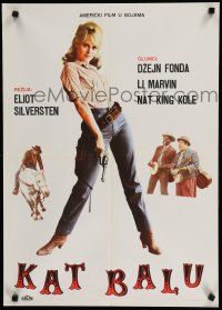 8g136 CAT BALLOU Yugoslavian '65 classic sexy cowgirl Jane Fonda, Lee Marvin, great image!