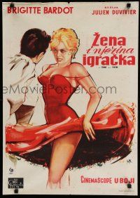 8g172 WOMAN LIKE SATAN Yugoslavian '59 La Femme et le Pantin, Thos art of sexiest Brigitte Bardot!