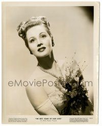 8h121 BEST YEARS OF OUR LIVES 8.25x10.25 still '46 c/u of Virginia Mayo in pretty flowered dress!