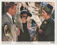 8h031 BREAKFAST AT TIFFANY'S color 8x10 still '61 Audrey Hepburn between Peppard & Patricia Neal!