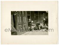 8h178 CAMERAMAN 8x10.25 still '28 Buster Keaton holding camera by men brawling on street!