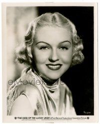 8h184 CASE OF THE LUCKY LEGS 8x10.25 still '35 great smiling portrait of pretty Patricia Ellis!