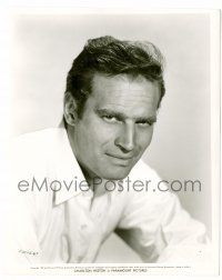 8h197 CHARLTON HESTON deluxe 8.25x10 still '53 great head & shoulders portrait early in his career!