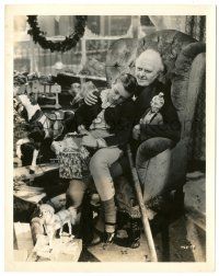 8h199 CHRISTMAS CAROL 8x10.25 still '38 c/u of Terry Kilburn asleep in Reginald Owen's lap!