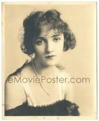 8h228 CONSTANCE TALMADGE deluxe 8x10 still '20s pensive portrait wearing pearls by Evans of L.A.!