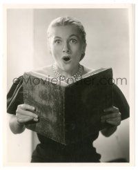 8h248 DECAMERON NIGHTS 8.25x10 still '53 shocked Joan Fontaine holding book by Ernest A. Bachrach!